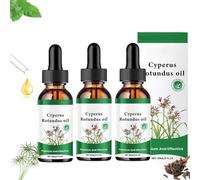Cyperus Rotundus Oil - 100% Natural Cyprus Oil for Hair Removal, Reducing Body Hair Growth, Smooth Skin & Moisturizing, Ideal for All Skin Types, 60ml (3 Pcs)