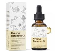 Cyperus Rotundus Skincare Oil, 60 ml Amber Dropper Bottle, 1-Pack | Golden-Yellow Liquid, White And Pale Gold Outer Carton, For Facial Routines, Underarm And Bikini-Area Daily Body Care