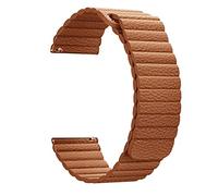 CYPHE 20mm 22mm Leather Strap With Magnetic Buckle Watch strap (Color : Saddle brown, Size : 22mm)
