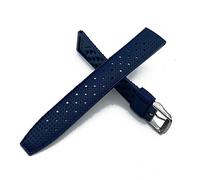 CYPHE 22mm Tropical Silicone Rubber Strap 20mm Strap Diving Waterproof Strap Men's Replacement Strap Fit For Seiko Watch strap (Color : Silicone Blue, Size : 20mm)