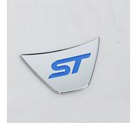 CYPHE Car ST S Logo Steering Wheel Sequins Sticker ABS Chrome Cover Sticker Fit for Ford Fiesta Ecosport 2009-2016 Auto Acc. (Color : ST Blue)