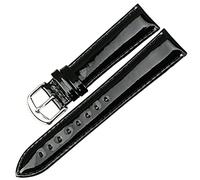 CYPHE Leather Strap 12MM 14MM 16MM 18MM 20MM Strap Bracelet Black Patent Leather Strap Watch Accessories Watch strap (Color : Black, Size : 20mm)