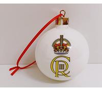 Cypher HM King Charles III Coronation Bauble 7 cm Gift Boxed Fine Bone China Commemorative Celebration Hand Decorated UK