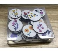 CypherX Kids Reward Tokens, Unique Wooden Tokens for Kids, 30 Redeemable Tokens with Colorful Flower Designs, Symbolizing Growth and Progress, Round