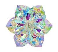 CYPINA Fantastic Double Tiered Aurora Borealis Rhinestone Vitrail Floral Pin Broach Rainbow Colored Jewelry, Alloy Steel, crystal