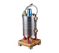 CyplayMach 210ml Vertical Steam Boiler for Steam Engine Models, RC Cars & Ships, Aluminum Alloy with Alcohol Lamp, High-Pressure Pipe, Educational Mechanical Model Kit