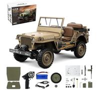 CyplayMach HG4-58 RC Car 1/14 Scale Off-Road Military Jeep - 2.4GHz 4WD Electric Remote Control Climbing Truck, Simulation RC Vehicle with Rechargeable Battery for Adults & Hobbyists (1 Battery