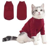 Cyponpy Cat Jumper Fleece Winter Coat Warm Pajamas Two-Legged Onesie Sphynx Clothes Kitten Sweater Bodysuit Long Sleeve Pullover Hairless Outfit Jacket