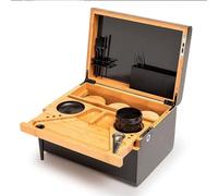 CYPOSLDN Removable Rolling Tray Bundle Storage Box, Bamboo Storage Box Premium Bamboo Storage Chest, Stash Box With Rolling Tray And Lock