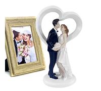 cypreason Colorful Wedding Cake Topper Bride and Groom Figures for Cake Decorations