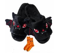 Cypreason Cute Bat Plush Slippers - Non-Slip Cozy Halloween Style Soc