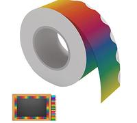 cypreason Rainbow Borders Classroom Bulletin Colorful Bulletin Board Borders 65.6ft Gradient Rainbow Classroom Borders for Bulletin Board Desk Decor Room Decor and Classroom Decor