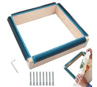cypreason Square Embroidery Hoop | Solid Square Cross Frame with Needle - Punch Needle Frame Sewing Tool Wood with Gripper Strips Outward Facing Steel Needles for Crafts