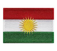Cypress Collectibles - Kurdistan Flag Patch - Premium Embroidered Appliqué - Middle Eastern Country Iron On Patches - Dimensions: 3.5" x 2.5"