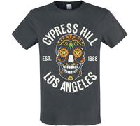Cypress Hill Amplified Collection - Floral Skull T-Shirt charcoal S
