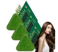 Cypress Leaf Hair Growth Soap, Nature Triangle Shampoo Bar, Usman Grass Shampoo Bar, Gentle Cleansing & Nourishing Care for All Hair Types (3PCS)