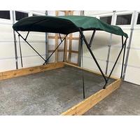 Cypress Rowe Outfitters Dark Forest Green Replacement Bimini Top Canvas with Storage Boot, 8' Long x 8.5' Wide, 16oz, 4 Bow, fits 97-103" Wide, Zippered Sleeves, Navigation Light Cutout