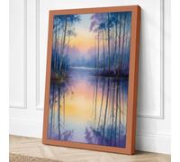 Cypress Waters at Dawn Scenic Canvas Wall Art Print 30x20 Inch