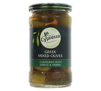 Cypressa Mixed Olives with Garlic&Herb 315g (Pack of 6)