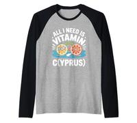 Cyprus All I Need is Vitamin Cyprus Flag Heart I Love Cyprus Raglan Baseball Tee