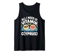 Cyprus All I Need is Vitamin Cyprus Flag Heart I Love Cyprus Tank Top