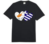 Cyprus Greece Heart Flags Cypriot Greek Ancestry Flag Comfort Colors Adult Heavyweight T-Shirt