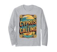 Cyprus is Calling Retro Mediterranean Island Sea Travel Long Sleeve T-Shirt