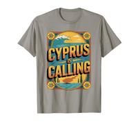 Cyprus is Calling Retro Mediterranean Island Sea Travel T-Shirt
