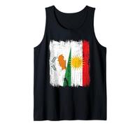 Cyprus Kurdistan Half Flag Cypriot Kurdish Heritage Jersey Tank Top