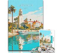 Cyprus Larnaca Travel Jigsaws 1000 Pieces for Teenagers,Educational Games Home Decoration Deal As Gifts for The Whole Family 75x50cm