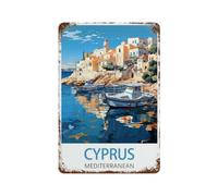 Cyprus Mediterranean Vintage Metal Tin Sign