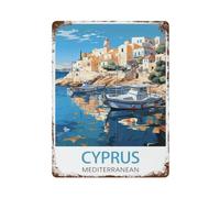 Cyprus Mediterranean Vintage Metal Tin Sign