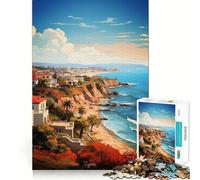 Cyprus Oil Painting Jigsaw Puzzles 1000 Piece for Teenagers Logic Game Sharp Edge Hard Challenge Game Night (50x75cm)