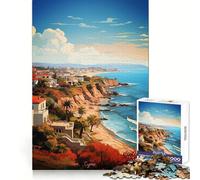 Cyprus Oil Painting Jigsaw Puzzles 1000 Piece for Teenagers Logic Game Sharp Edge Hard Challenge Game Night (50x75cm)