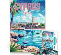 Cyprus Paphos Jigsaw Puzzles for Adults1000 Piece Logic Build Stress Less Fun Challenge (38x52cm)