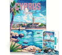 Cyprus Paphos Jigsaws 1000 Pieces for Teenagers Sharp Thinking Neat Cut Fun Activity (50x75cm)