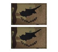 Cyprus Patch Flag Infrared Reflective Camouflage Patch Hook and Loop Reflective Tactical Patch - Camouflage