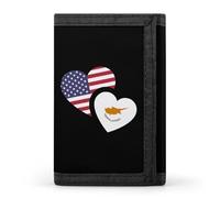 Cyprus U.S. Flag Casual Mens Credit Card Holder Wallets for Women Slim Durable Purse with ID Window