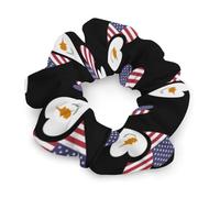 Cyprus U.S. Flag Fashion Hair Bands Scrunchies for Women Soft Elastic Hair Ties Accessories
