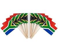 CYPS 100 Pcs South Africa Flag South African Toothpick Flags, Small Mini Stick Cupcake Toppers South African Flags,Country Picks Party Decoration Celebration Cocktail Food Bar Cake Flags