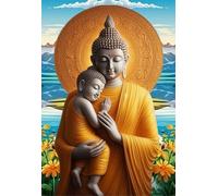 CYQFEZ Puzzle 1000 Pieces,Colourful Puzzle,Buddhas Statues Painting ,Elderly Memory Cognition Games, Family Stress Reduction Games,Yz526Wz