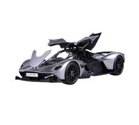 CYQOCD Collectible Race Car Model 1:18 For Aston Martin Valkyrie Alloy Full Door Design Car Model Supercar Ornaments Collection Bedroom Decoration(Silver)
