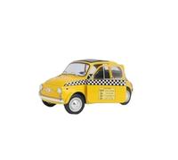 CYQOCD Collectible Race Car Model 1:18 For Fiat 500 Taxi Alloy Double Door Openable Car Model Yellow Home Art Decoration Bedroom Decoration