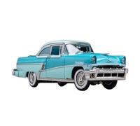 CYQOCD Collectible Race Car Model 1:18 For Ford Mercury Montclair 1956 Platinum Edition Blue Alloy Car Model Collection Bedroom Decoration