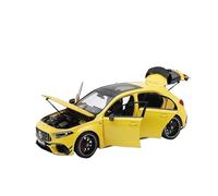 CYQOCD Collectible Race Car Model 1:18 For Mercedes-Benz A45 AMG NZG 2023 Classic Simulation Alloy Car Model Interior Decoration Bedroom Decoration(Yellow)