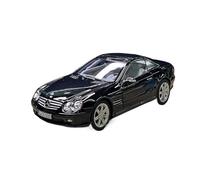 CYQOCD Collectible Race Car Model 1:18 For Mercedes-Benz SL500 2003 Alloy Black Car Model Stylish Two-door Design Sedan To Friends Bedroom Decoration