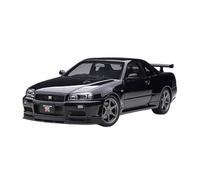CYQOCD Collectible Race Car Model 1/18 For Nissan Skyline GT R34 V-Spec Alloy Scale Car Model Rare Vehicle Collection Display Bedroom Decoration(Black)