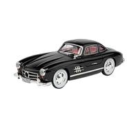 CYQOCD Collectible Race Car Model 1/24 For Mercedes-Benz 300SL Classic Car Die-Cast Simulation With Sound Light And Pullback Function Metal Ornament Bedroom Decoration(Black)
