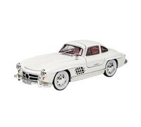 CYQOCD Collectible Race Car Model 1/24 For Mercedes-Benz 300SL Classic Car Die-Cast Simulation With Sound Light And Pullback Function Metal Ornament Bedroom Decoration(White)