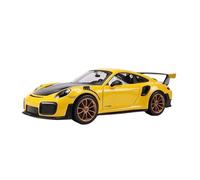 CYQOCD Collectible Race Car Model 1:24 For Porsche 911 GT2 Yellow Supercar Alloy Car Model Toy Cabinet Collection Surprise Toy Bedroom Decoration